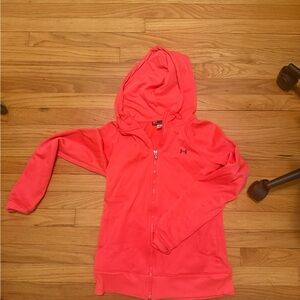 Under Armour Bright Coral Zip-Up Hoodie